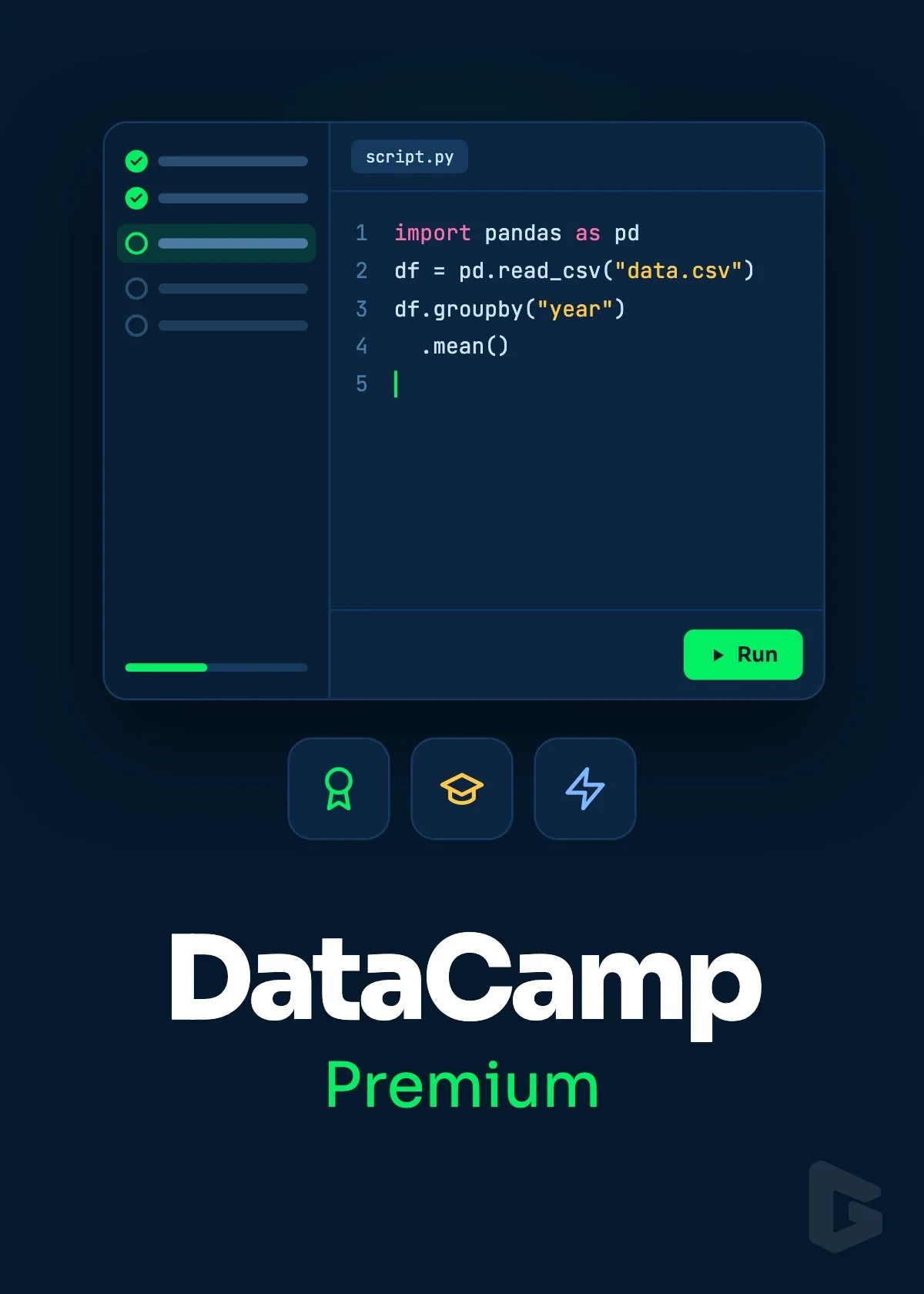 DataCamp Premium — Tài khoản riêng 12 tháng
