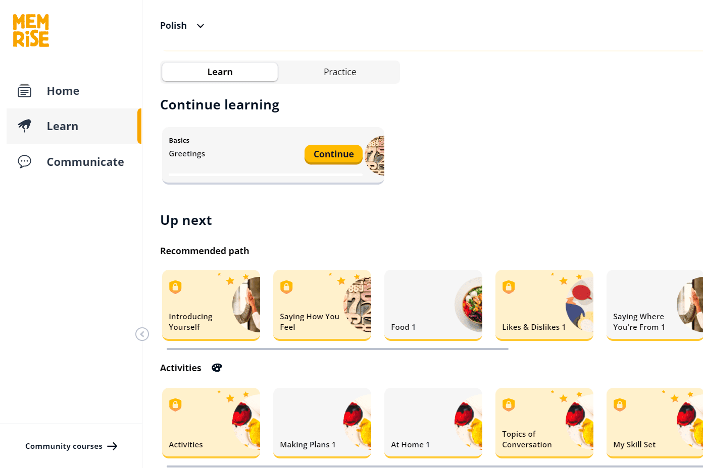 Cap do hoc tap tai Memrise Cap do hoc tap tai Memrise