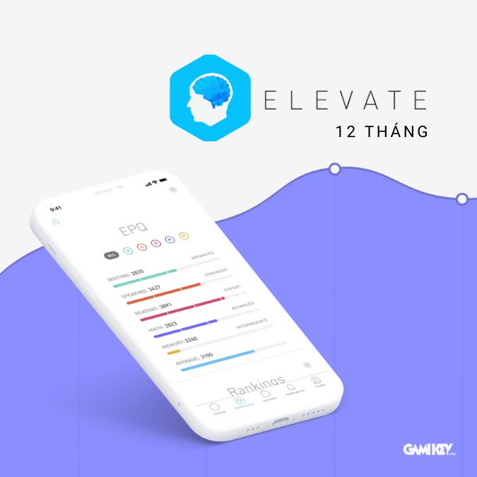 Tài khoản Elevate Pro (12 Tháng) — Luyện não & trò chơi thông minh