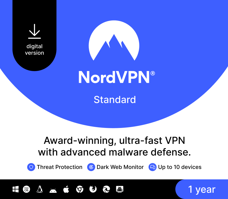 Key Kích Hoạt NordVPN Standard US (1 Năm / 10 Thiết Bị)