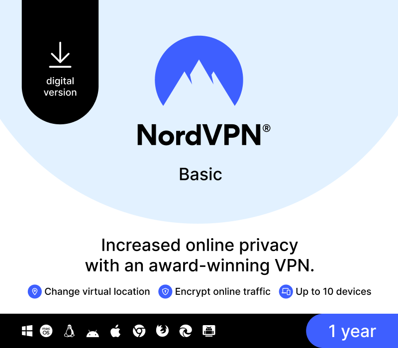 Key Kích Hoạt NordVPN Basic Toàn Cầu (1 Năm / 10 Thiết Bị)