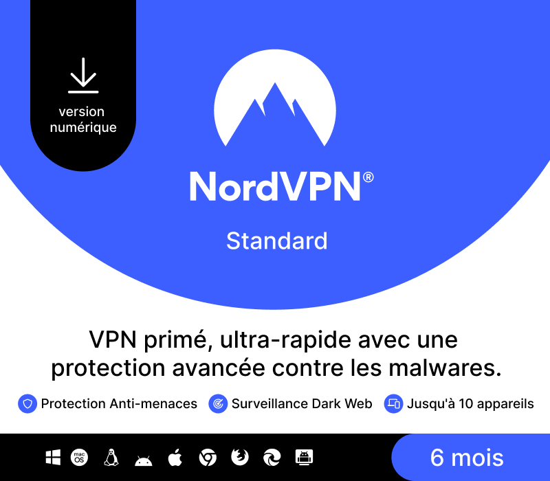 Key Kích Hoạt NordVPN Standard FR (6 Tháng / 10 Thiết Bị)