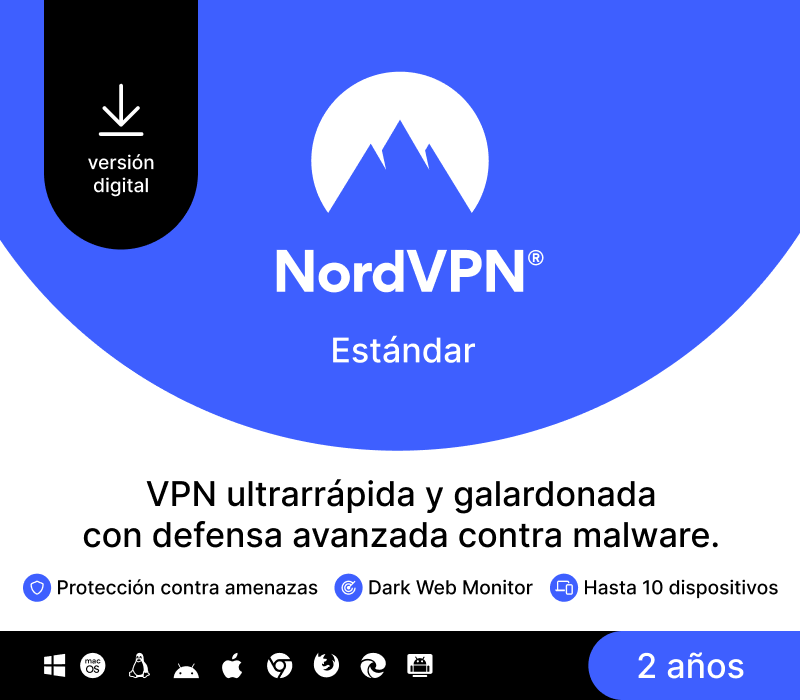 Key Kích Hoạt NordVPN Standard ES (2 Năm / 10 Thiết Bị)