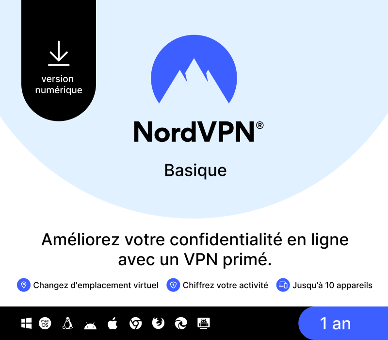 Key Kích Hoạt NordVPN Basic FR 1 Năm / 10 Thiết Bị
