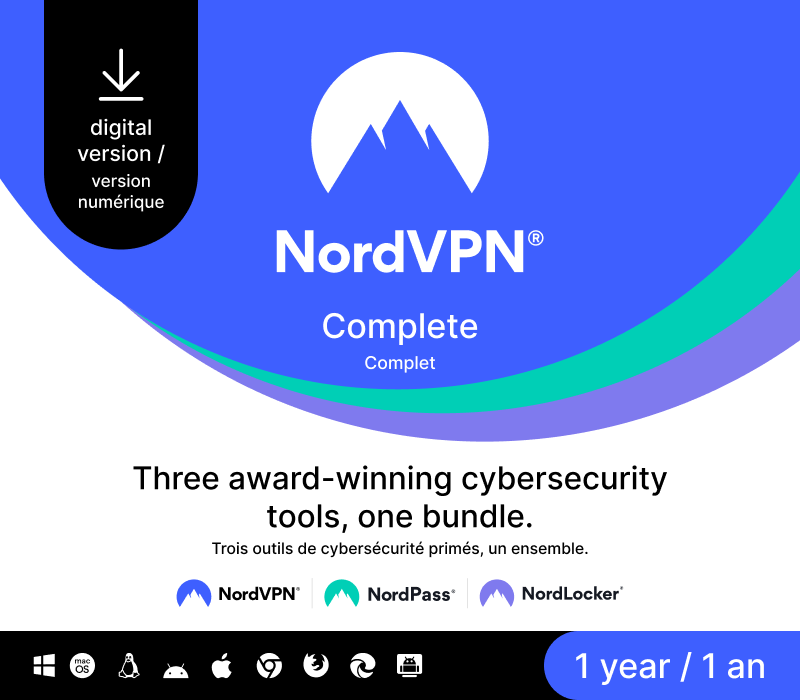 Key Kích Hoạt NordVPN Complete CA (1 Năm / 10 Thiết Bị)